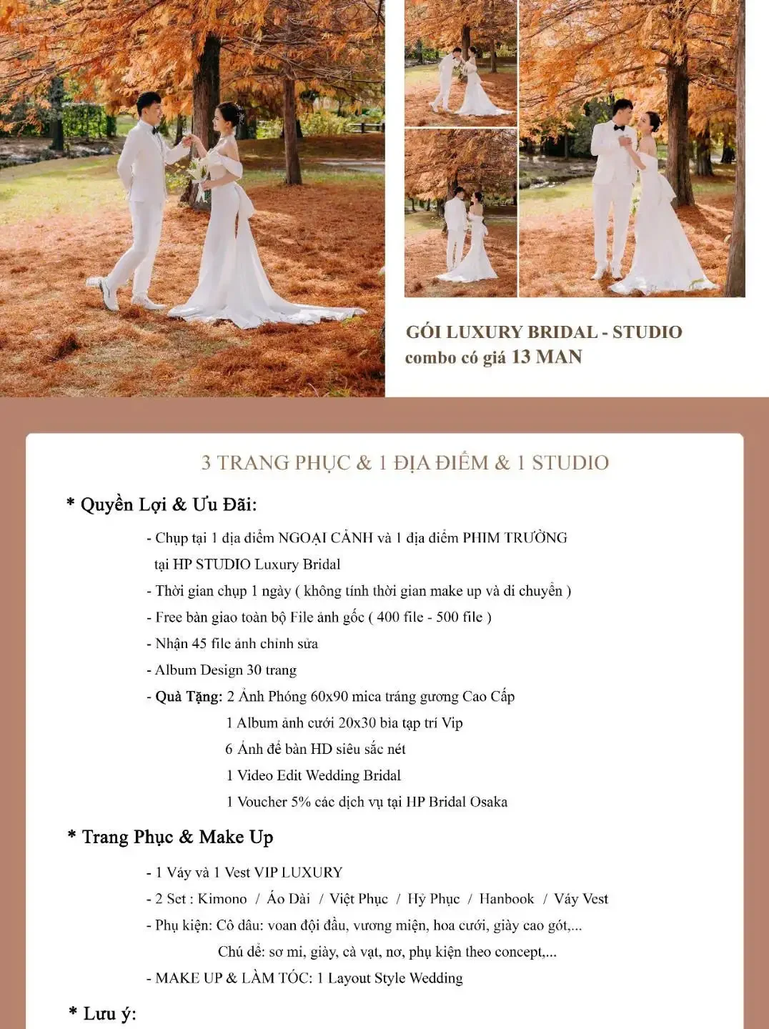 LUXURY BRIDAL - STUDIO - KẾT HỢP