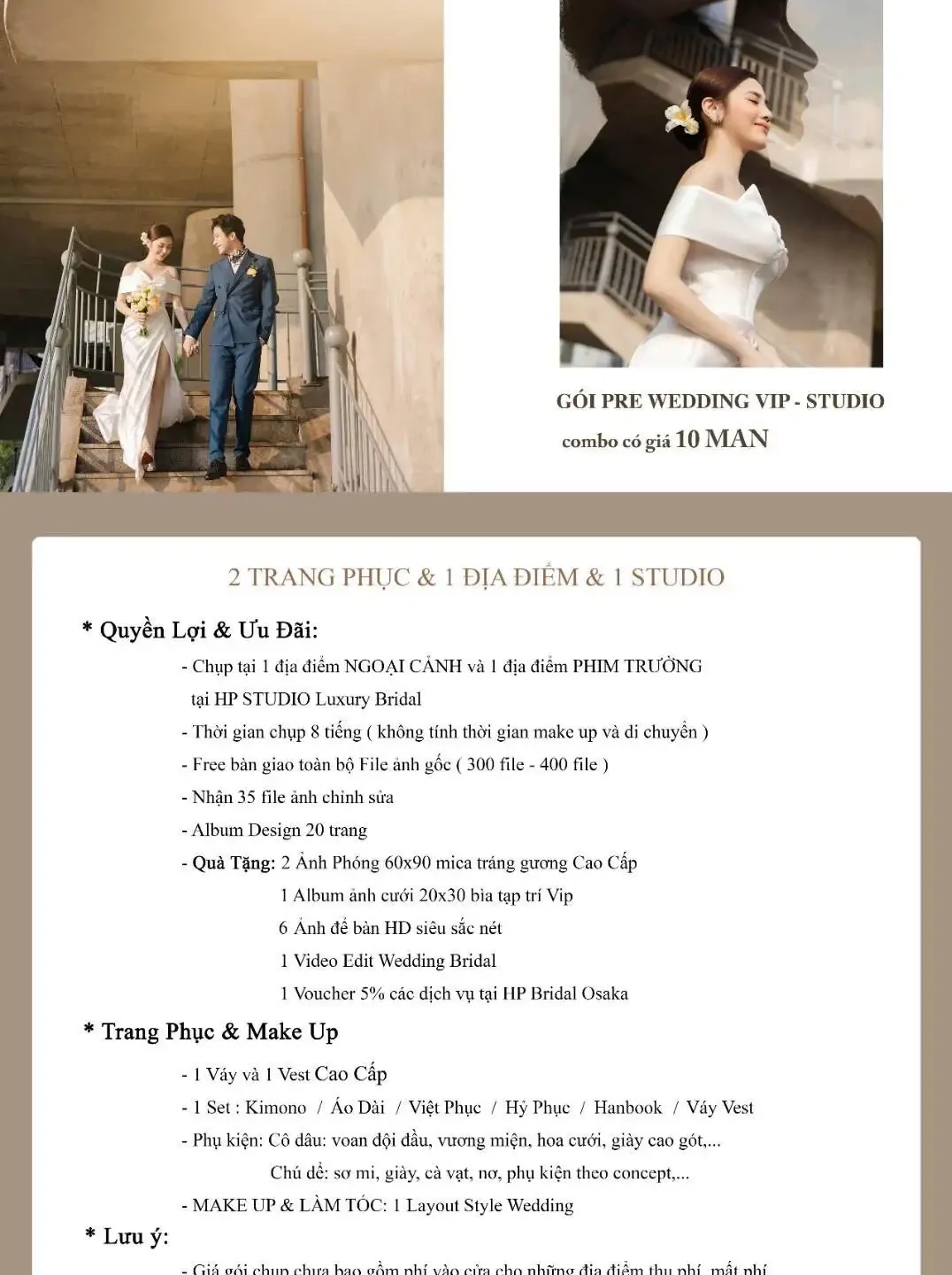 PRE WEDDING VIP - STUDIO - KẾT HỢP